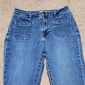 Womens Just Fab Size 28/7 Front Pocket Bell Jeans